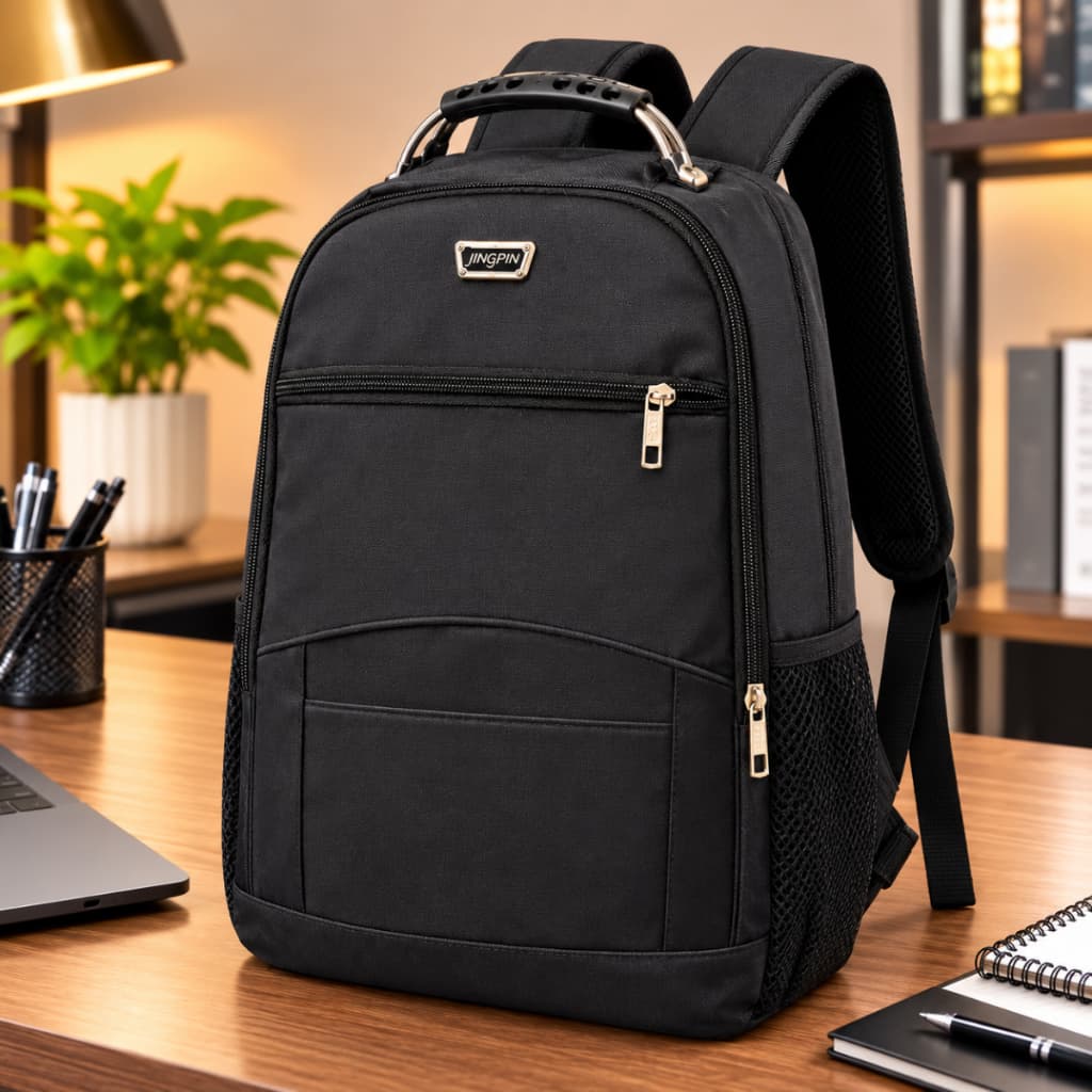 Mochila Notebook 15’ Casual Preta Alça Aço Pequena Escolar Faculdade Escola Passeio Leve Confortável Masculina