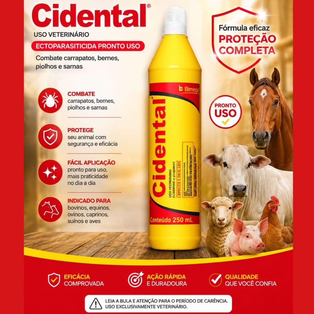 Cidental Liquido 250ml - Mata Bicheira Larvicida