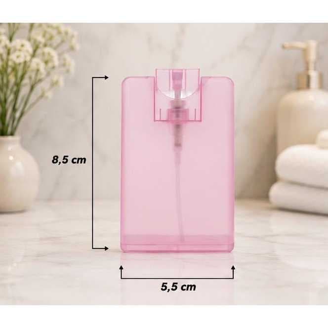Frasco 20ml Spray Quadrado 8,5X5,5 Rosa