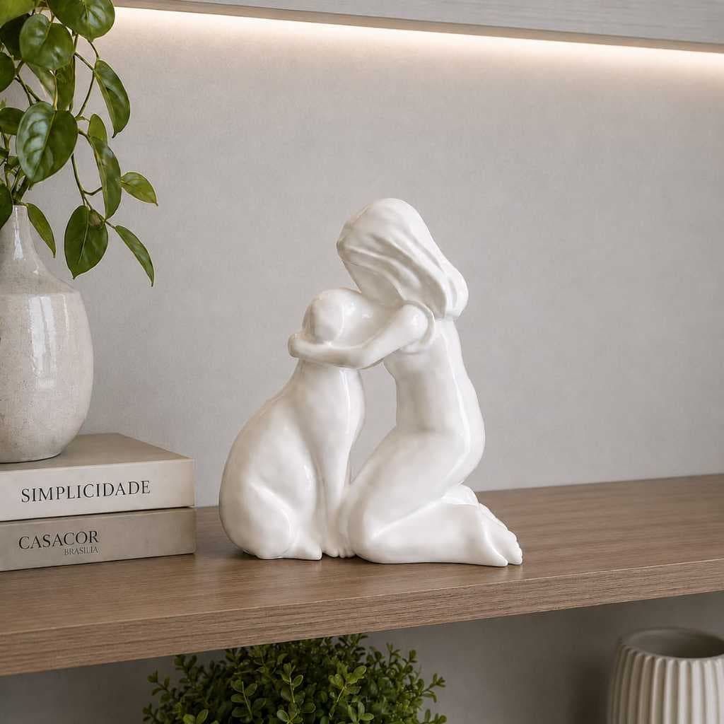 Decoração Menina e Cachorro Perfeita para Quem Ama Animais, ideal para quartos, sala, escritórios