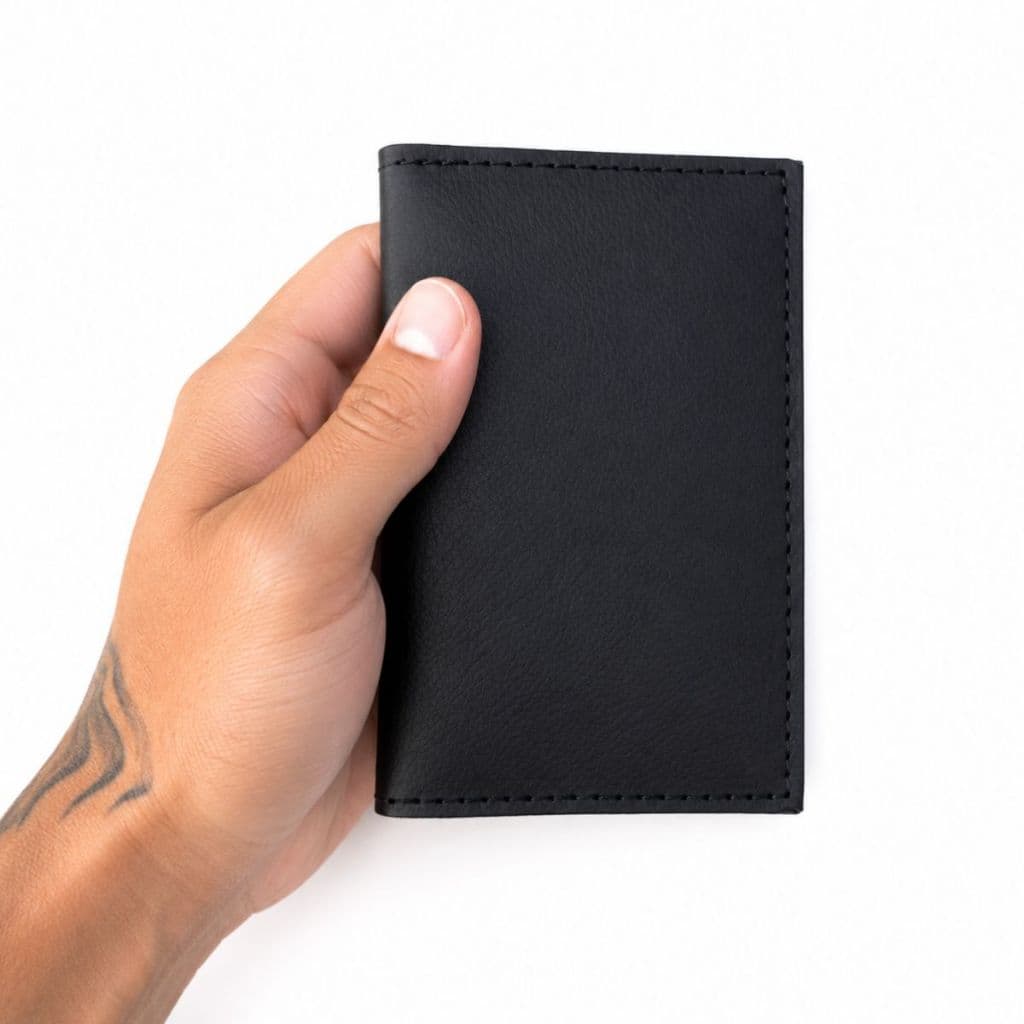 Porta Documento Preto Couro Sintético