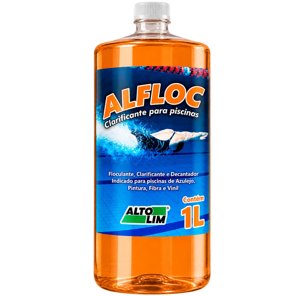 Clarificante Piscina 3 em 1 1L Decantador Floculante Água Turva Limpa Clareia  Sujeira Água Auxiliar Filtração