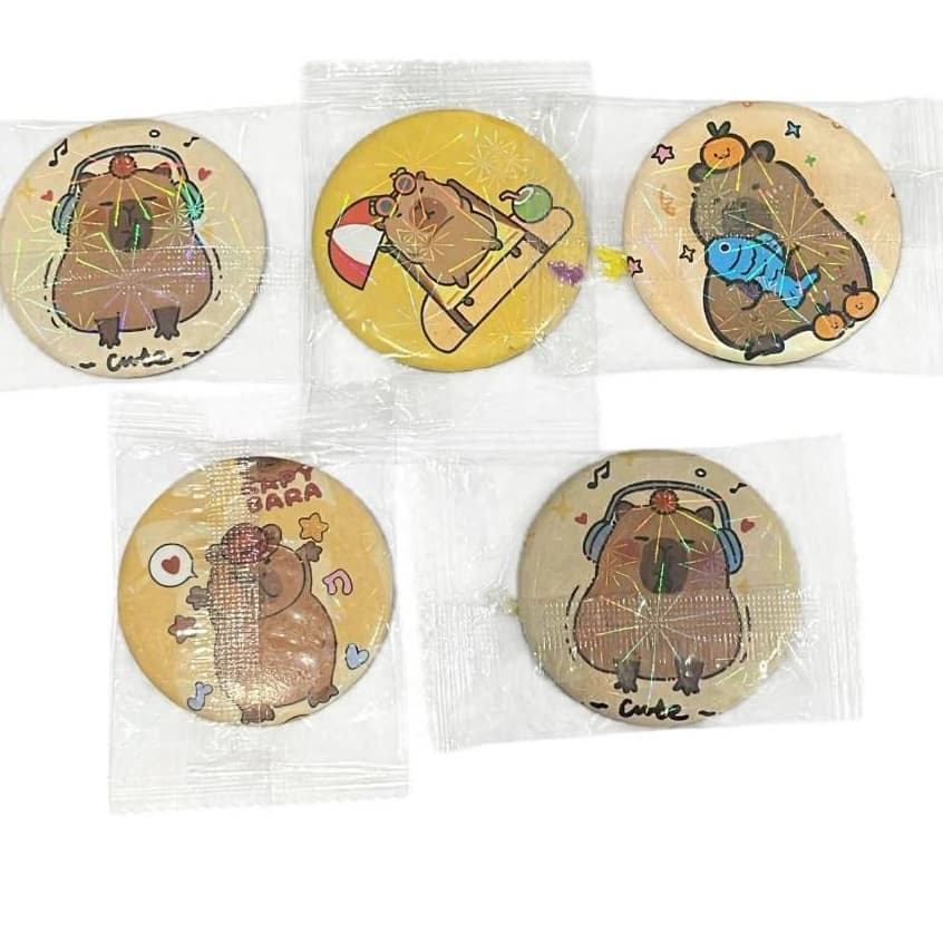 Mini Pin Capivara Kit com 5 - Bottons Capivara