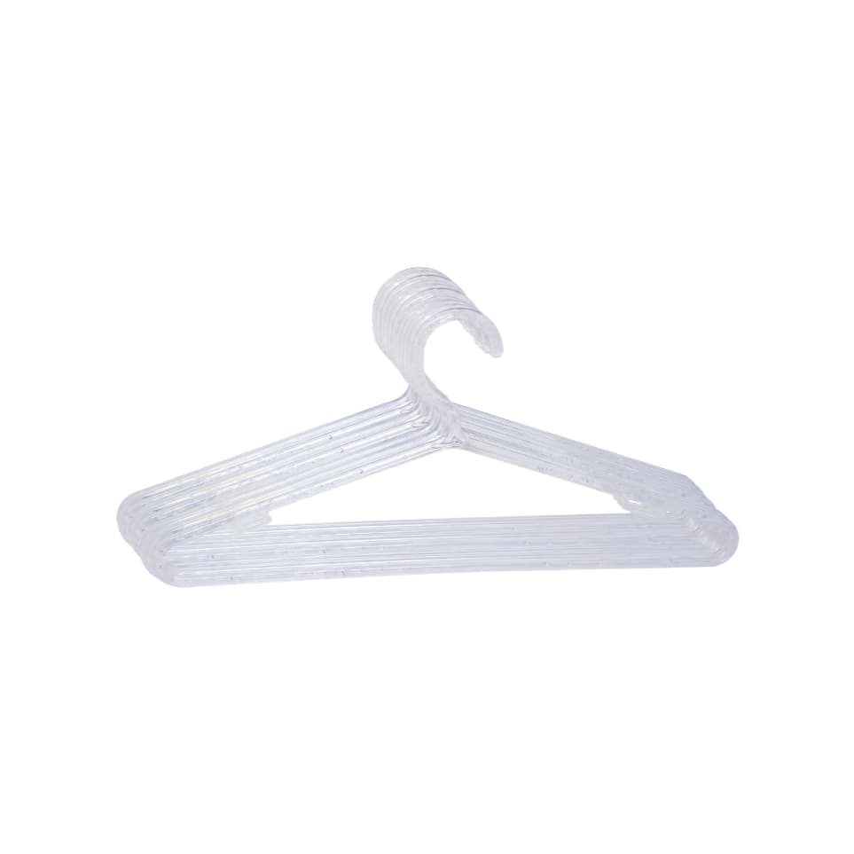 Organizador Guarda Roupa Cabideiro Acrílico Cristal Premium Kit 100 Cabide 40cm Calça Roupa