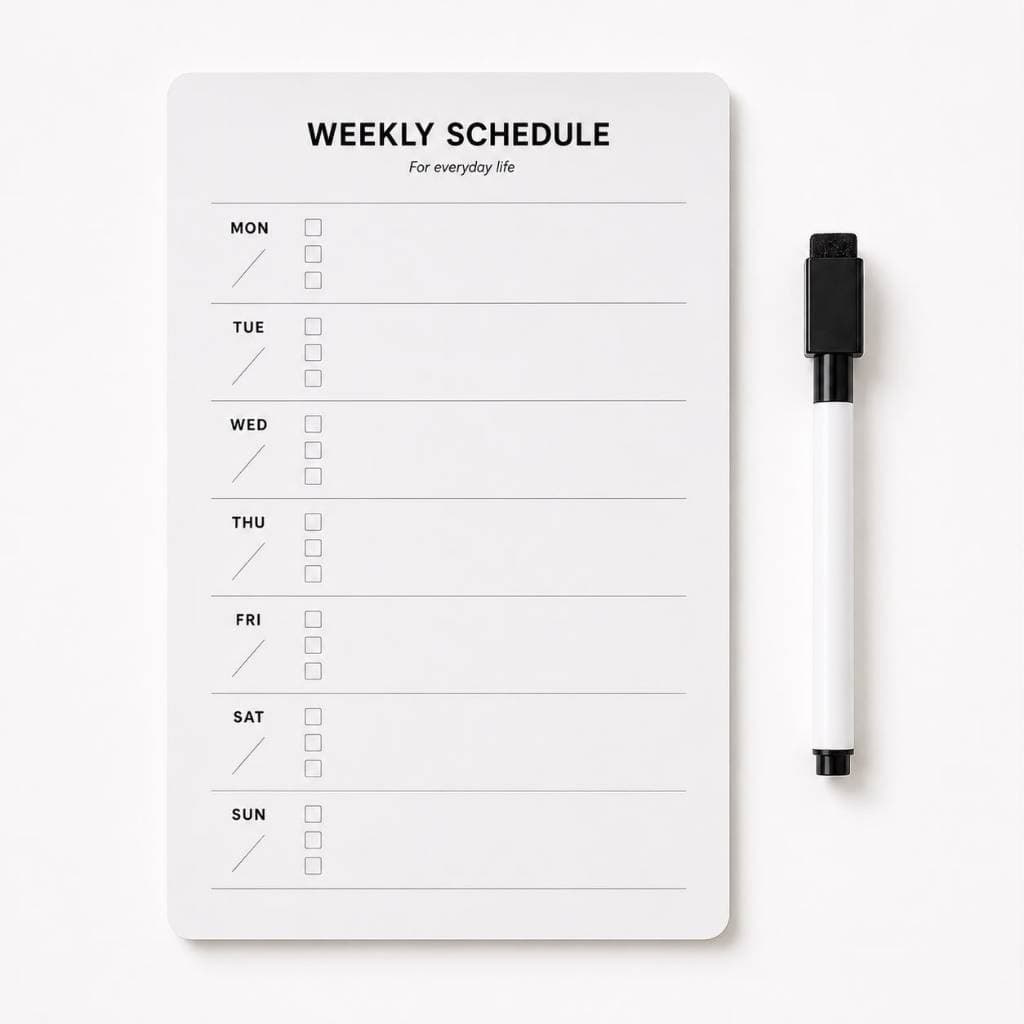 Planner Ima Semanal Magnético para Geladeira Quadro de Rotina + Caneta