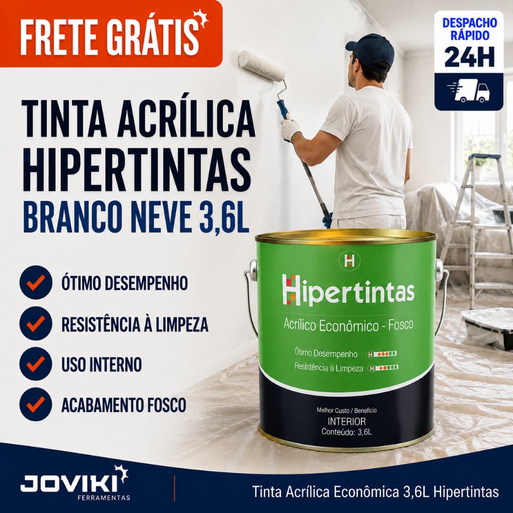 Tinta Acrilica Econômica Palha 3,6L Hipertintas