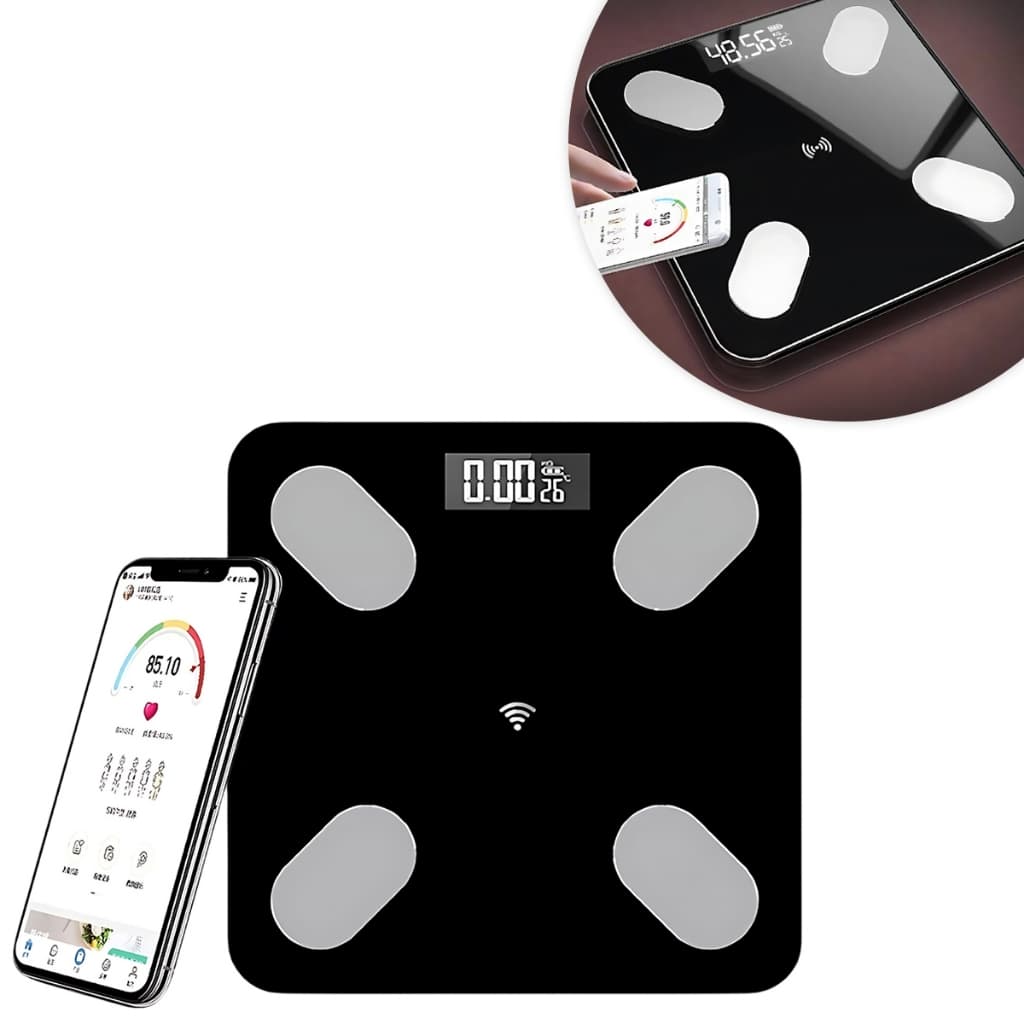 Balança Digital Bioimpedância Corporal 180kg Aplicativo -N6