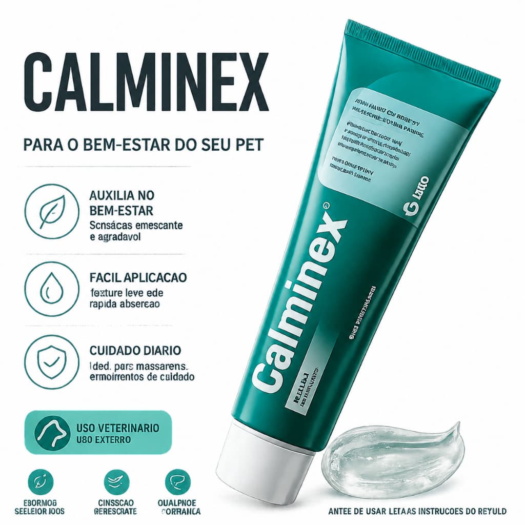 Calminex Uso Veterinário para Dores Musculares e Articulares 30g ou 100g