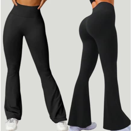 kit 2 Unidade Calça Legging Flare  Leg Boca De Sino Bailarina Grossa Zero Transparência