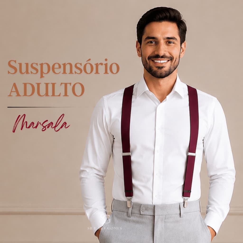 Suspensório Marsala Adulto