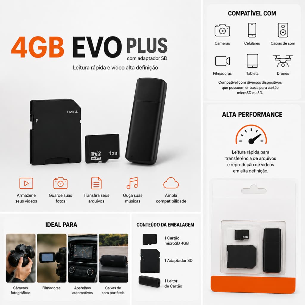 Cartão de Memória Micro SD 4GB
