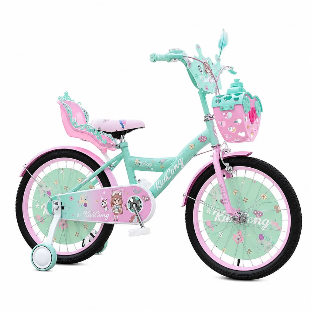 Bicicleta Infantil Aro 20 Garupa P/ Boneca E Cesta Meninas