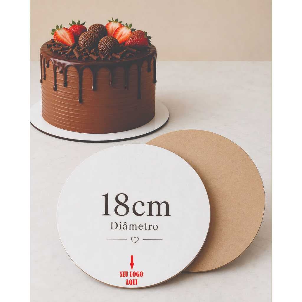 Kits Cake Board 18cm COM LOGO Tabuleiro Bolo Em Mdf 3mm 10/20/30 unidades Personalizado