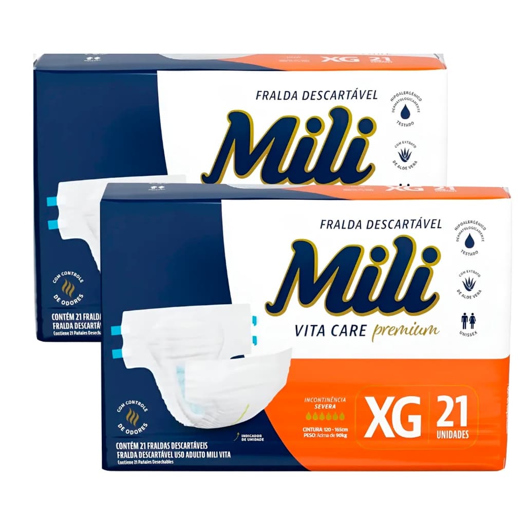 Fralda Geriátrica Mili Vita Care Premium XG C/42