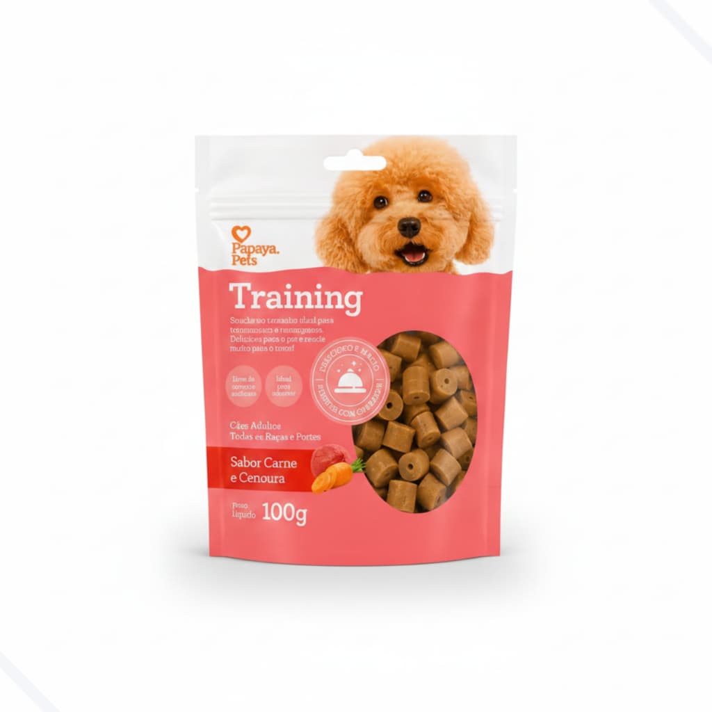 Kit Petiscos Snacks Para Cães Adultos Carne E Cenoura Papaya Pets
