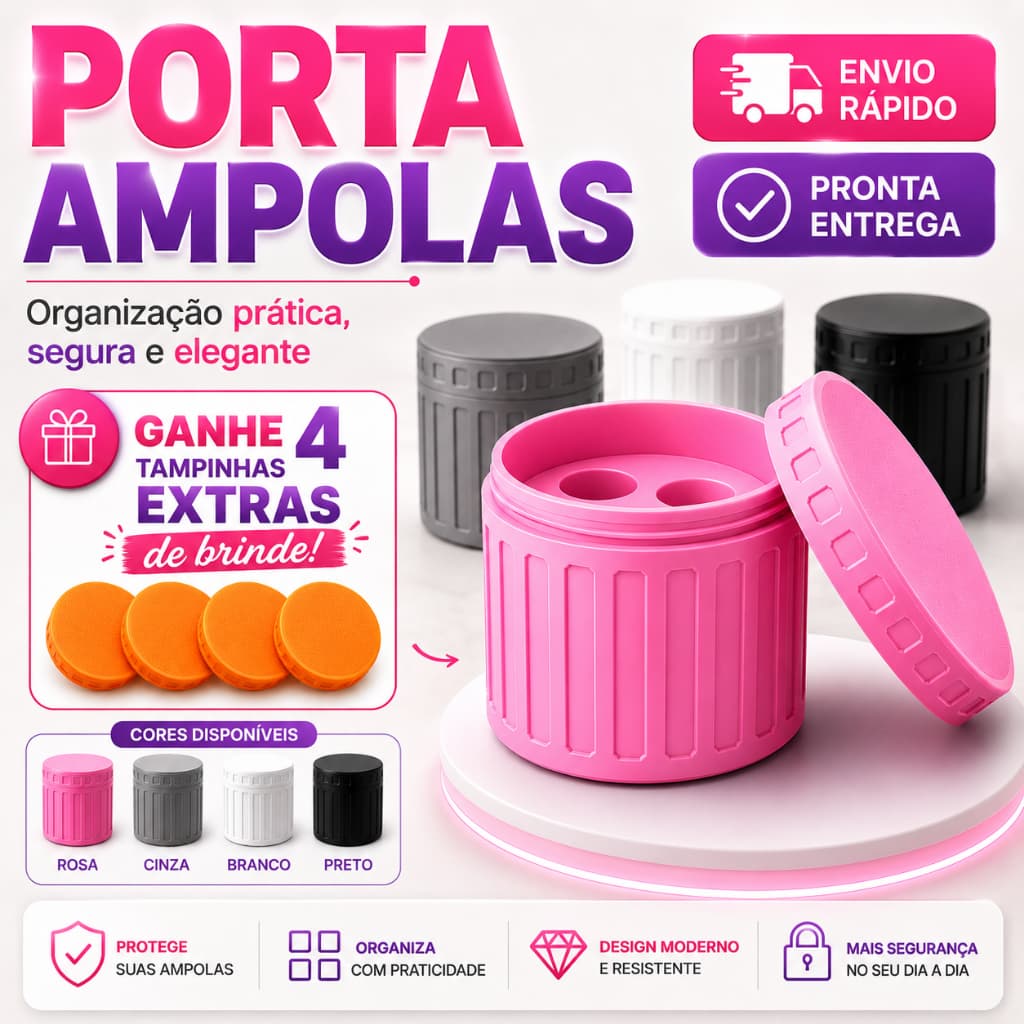 Porta Frascos Ampolas Tirze 3 a 5ml Reforçado Organizador Rémedios Premium Compacto Transporte e Geladeira