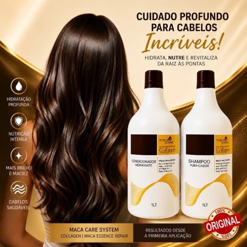 Kit Shampoo purificador e condicionador hidratante 1 litro
