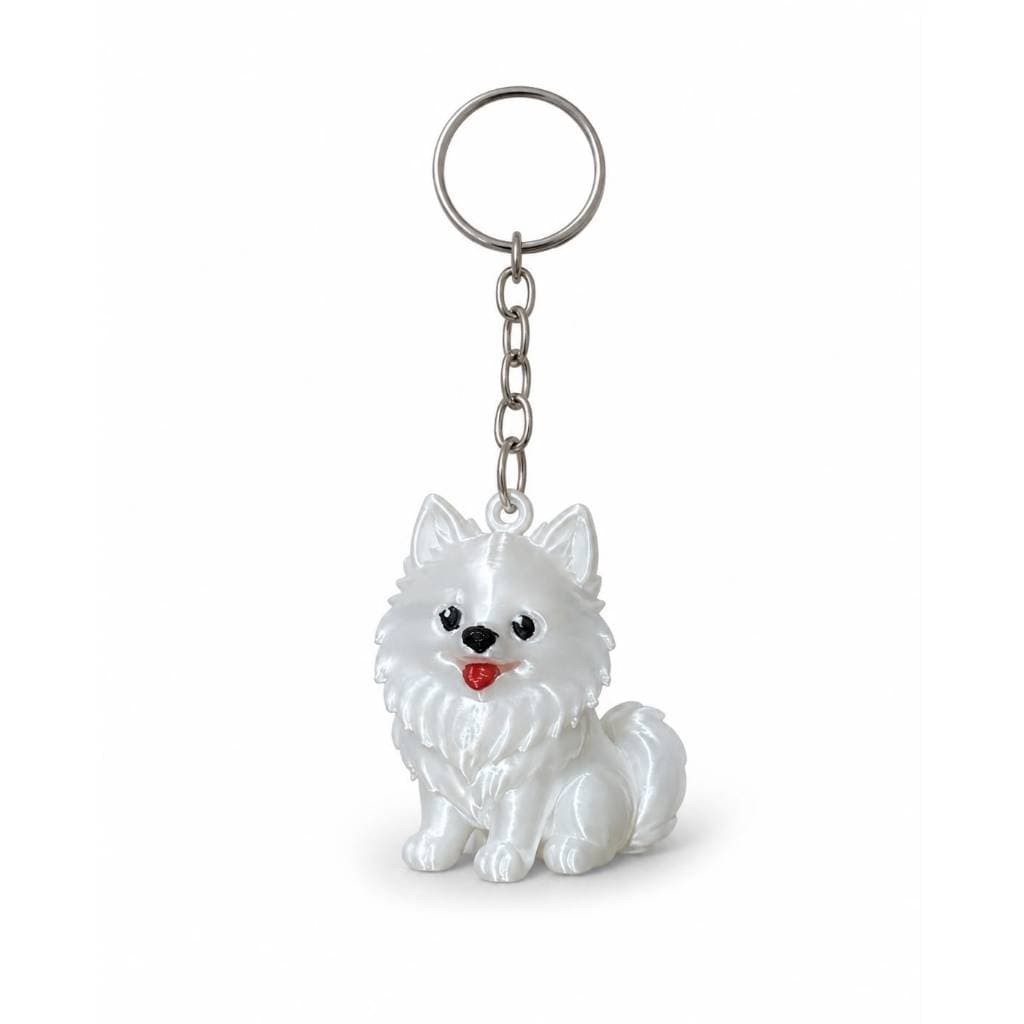 Chaveiro Cachorrinho Branco 3D – Chaveiro Pet Fofo para Chaves, Bolsa e Mochila
