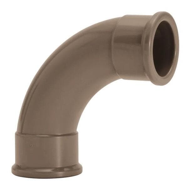 Curva 90° PVC Marrom Soldável 50mm (1 1/2") - Amanco