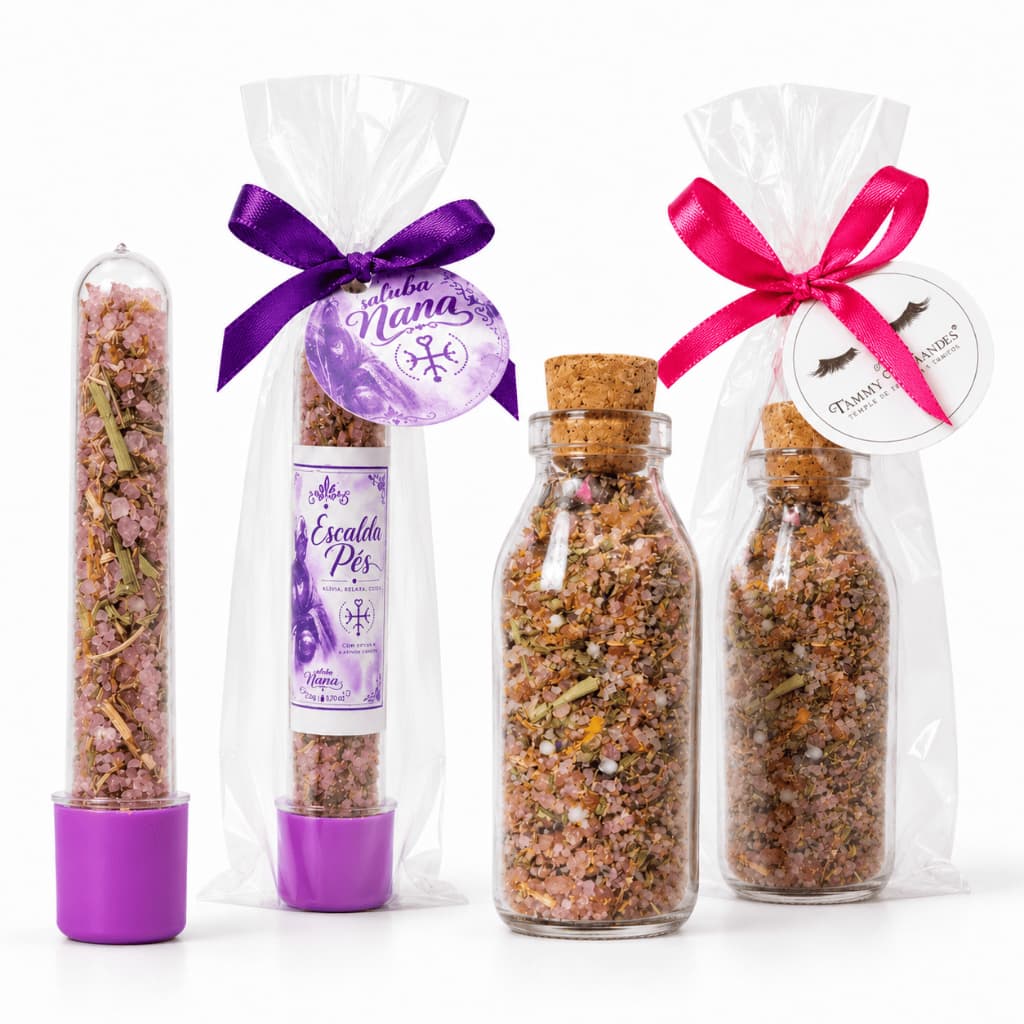 Escalda-Pés Personalizado Lembrancinha Artesanal 20g 50g 10 unidades