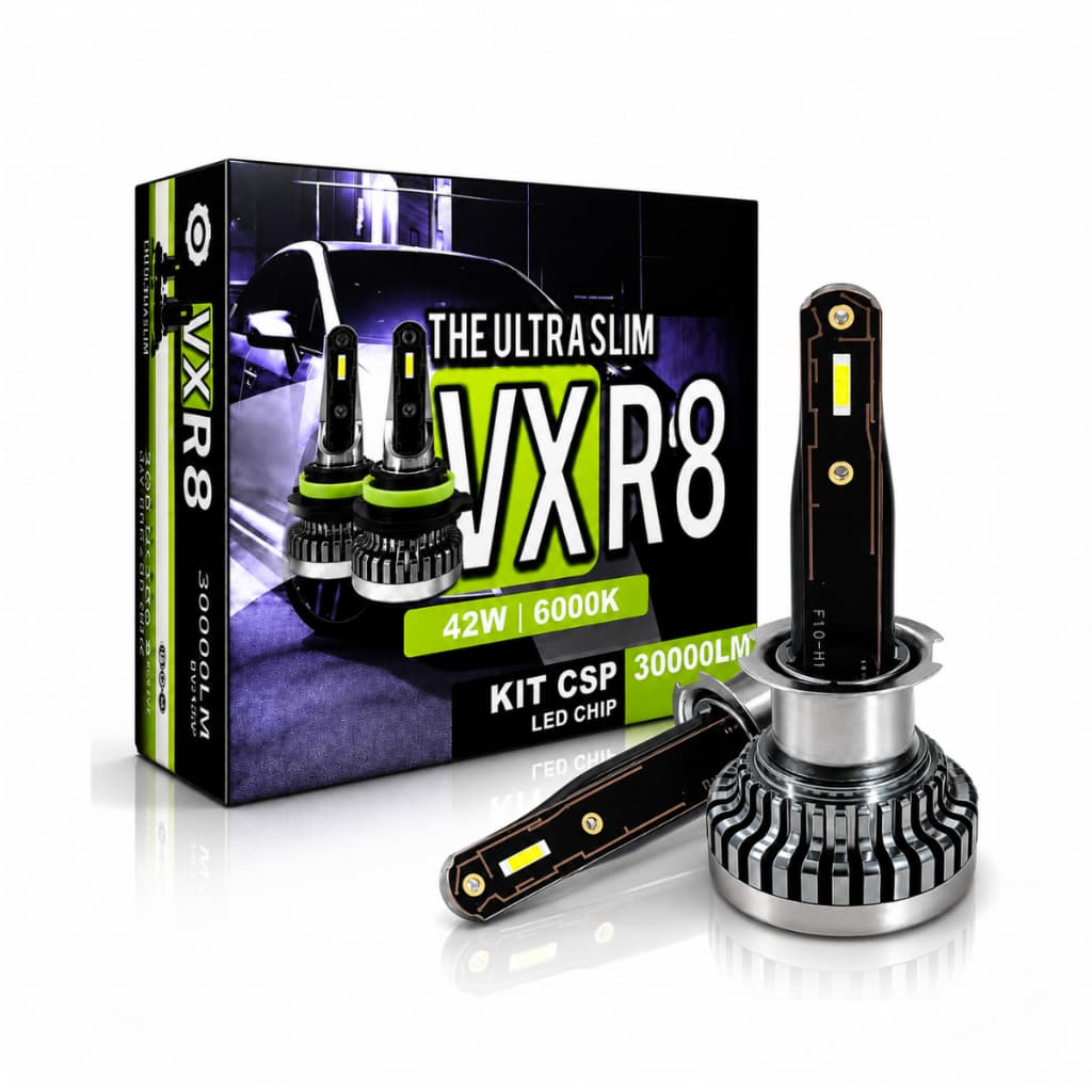Kit Lampada Led F10 H1 Branco Frio 6000k Ultra Led 42w 12v 30000 Lumens Led R8 H1 Super Branco