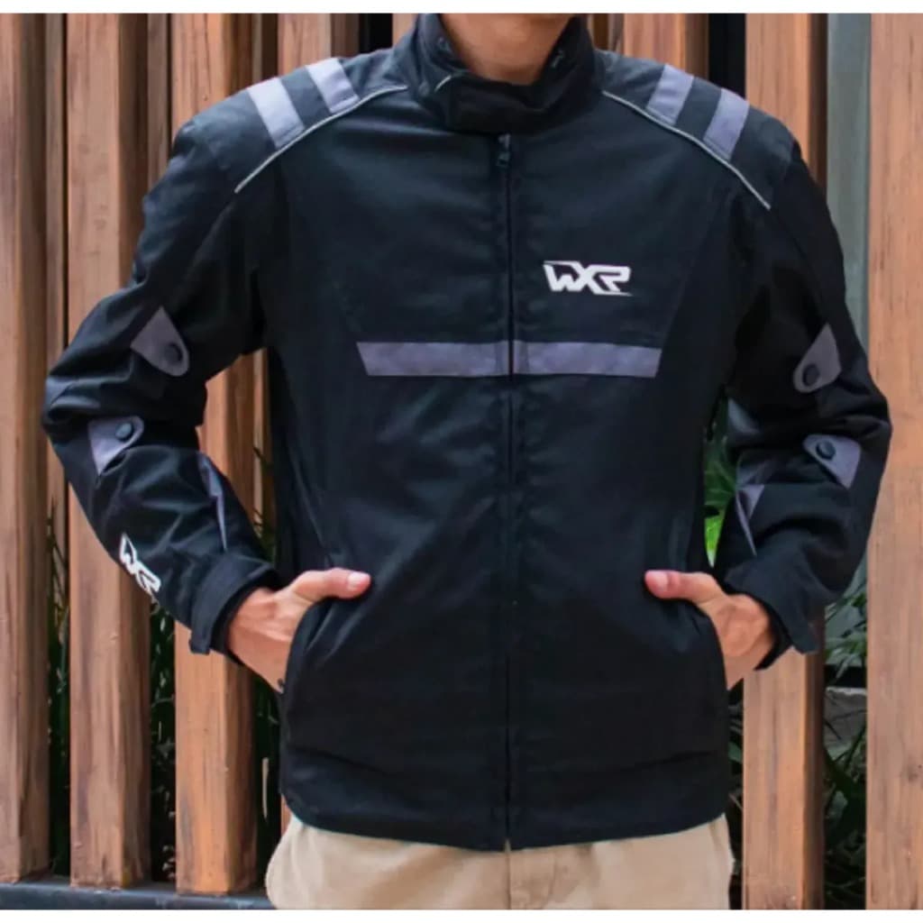 Jaqueta WXR Power Motociclista Masculina Impermeável Cordura Poliéster 600D Preta Inverno Motoqueiro Proteção CE