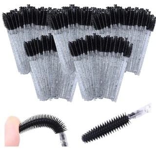 Kit de 100/200/300 Escovinhas PRETA Glitter de Cilios e Sobrancelha Extensão e Alongameto - PRETA