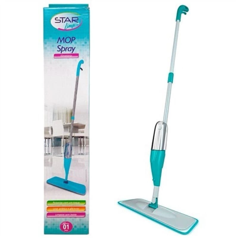 Mop Spray Mágico Esfregão Com Reservatório Rodo De Limpeza  Microfibra