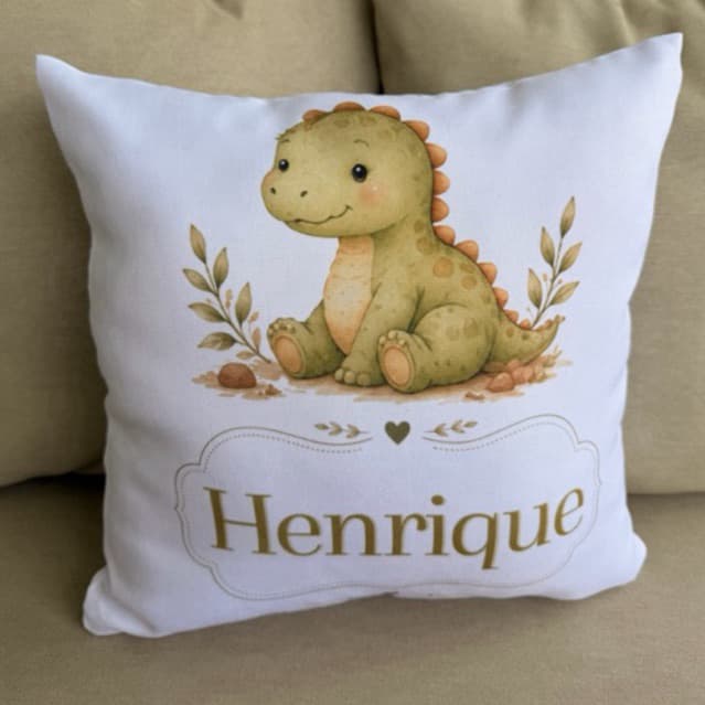 Almofada Personalizada 30x30 Nome Bebê Decoração Quarto Infantil Presente Menino Menina Chá de Bebê Sublimação