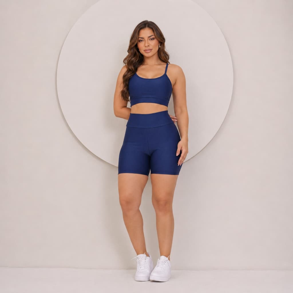 Conjunto Top e Shorts Empina Bumbum Fitness Feminino Roupa em Suplex DryFit