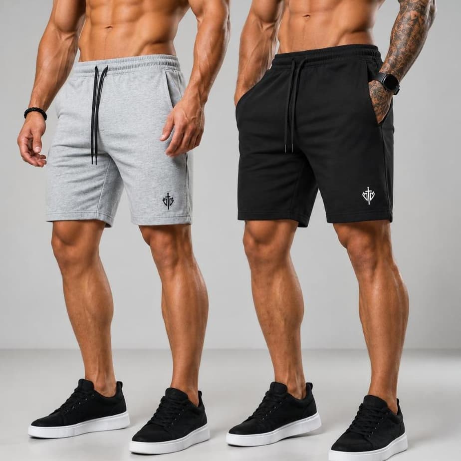 Kit 2 Bermuda Masculina Moletom Leve Short Basico Masculino Plus Size