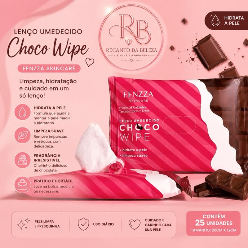 lenço umedecido choco wipe