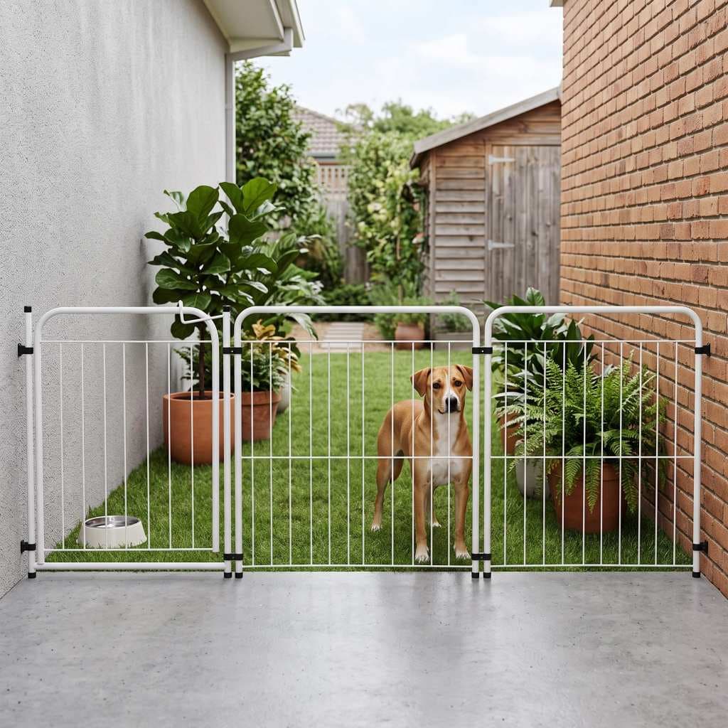 Cercado Pet com Portão 65cm • Grade de Proteção Dobrável em Aço para Cachorro • 2 a 10 Módulos