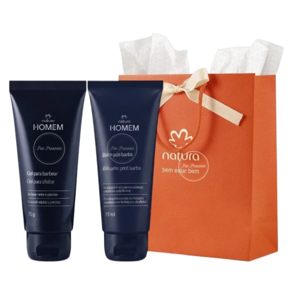 NATURA KIT BARBEAR GEL 75g+ BALM PÓS BARBA 75ml NATURA HOMEM