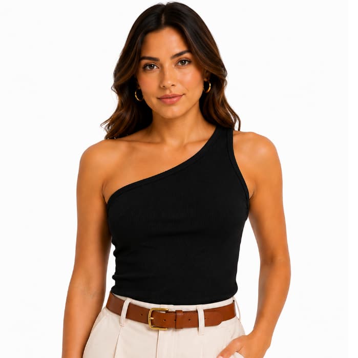 Blusa Regata Feminina Ribaninha Canelada Premium Manga Nula Ombro Só Camiseta Mula Manca