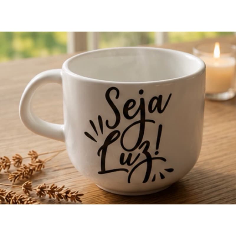 Xícara de Porcelana Empilhável 220ml – Xícara para Café, Chá e Bebidas Quentes
