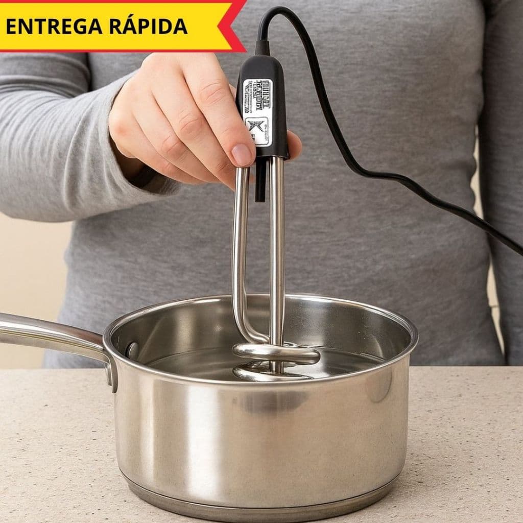 Ebulidor Elétrico 127V/220V Mergulhão/Rabo Quente Esquenta Água Rápido