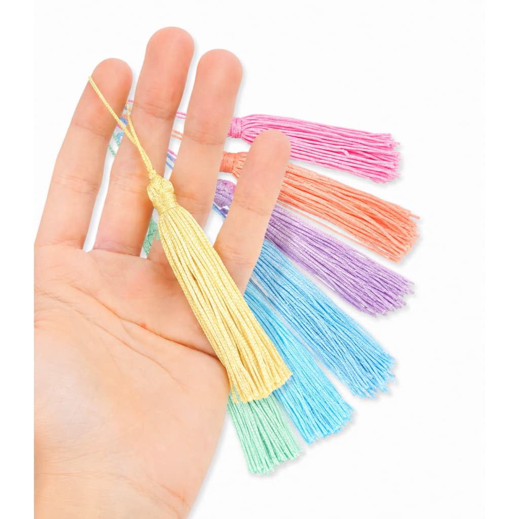 Mix 100 Franja Pingente Tassel Seda Poliester Sortidos - Escolha você
