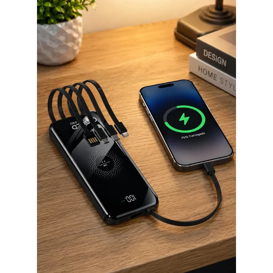 Power Bank A'Gold BTE-17 10000mAh Magnético 22.5W Carregamento Rápido Original