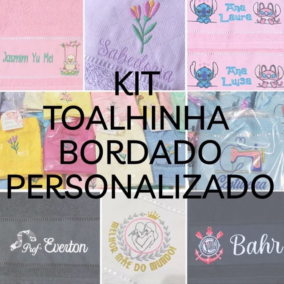 Kit 100/200/300/400/500 Toalhinhas Sociais com Bordado Personalizado!