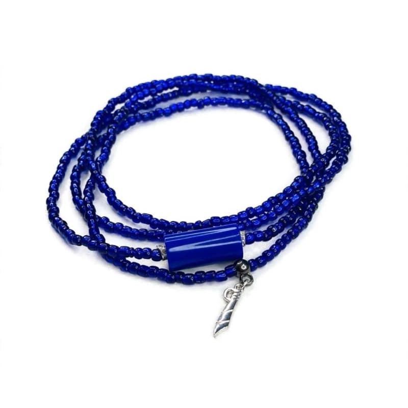 Guia de Ogum azul 60cm cristal, umbanda candomblé