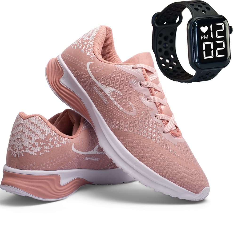 Combo Tênis Feminino Casual Academia Treinos Caminhada DIA DIA Mais Relógio