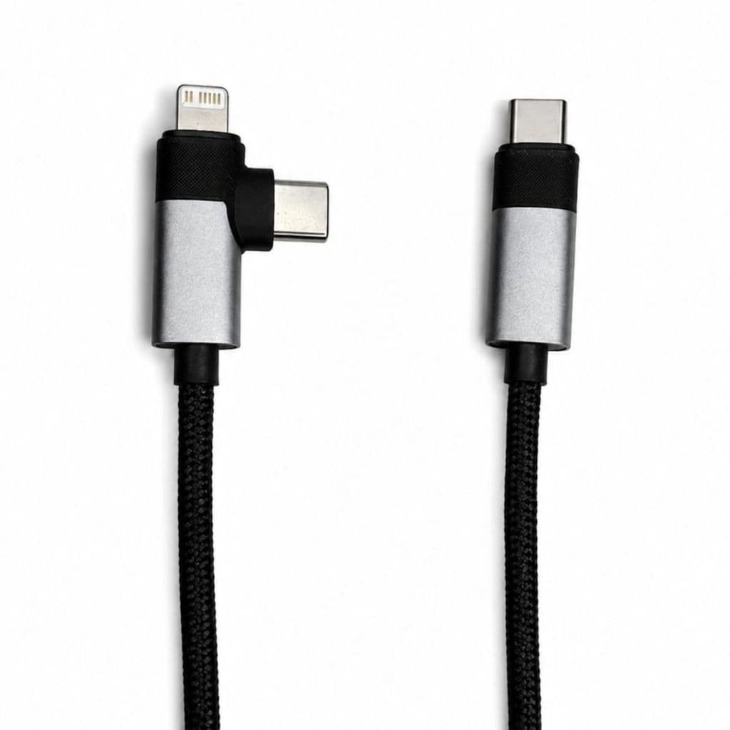 Cabo Híbrido Usb-c E Lightning 2 Em 1 Carga Rápida