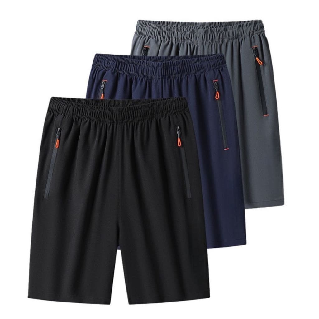 Bermuda Short Masculino Esportivo 5 pontos Dry Fit Alta Elasticidade Secagem rápida bolso com ziper academia e corrida