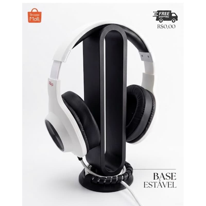 ⁠Suporte Para Headset Gamer e Fone De Ouvido De Mesa Base Firme Universal