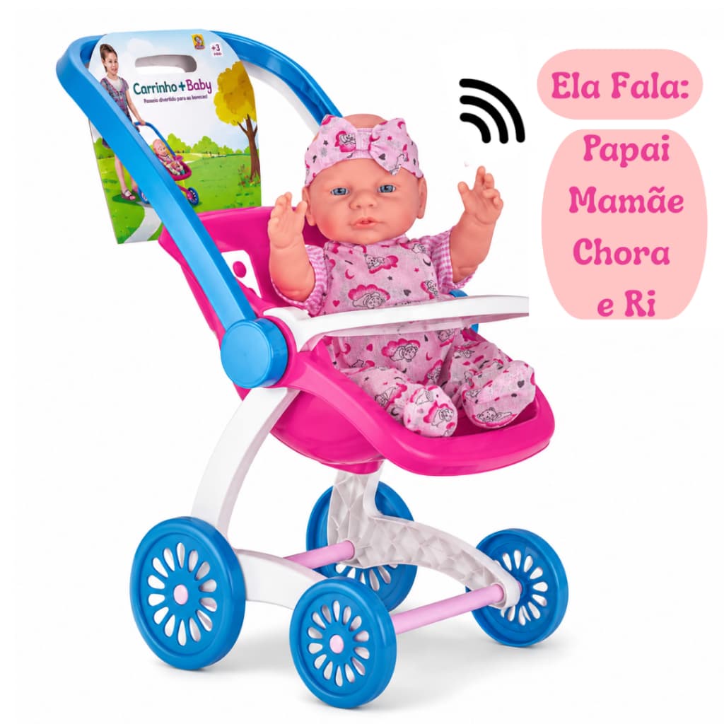 Boneca que Fala e Chora Pepita com Mamadeira Mágica Brinquedo de Menina
