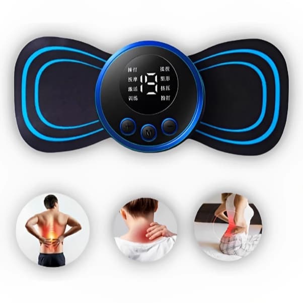 Mini Massageador Elétrico Portátil p/ Pescoço Pulso Costas Cervical Alívio da Dor Muscular