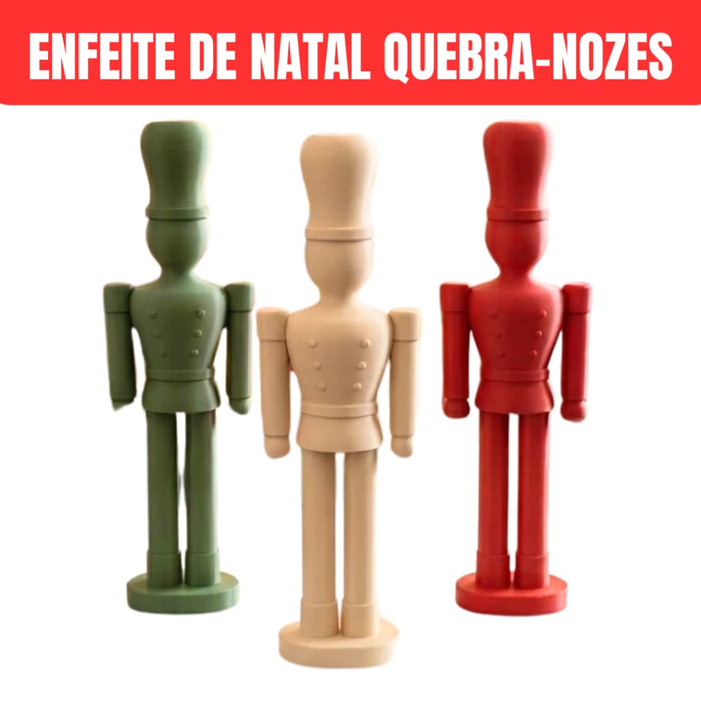 Enfeite natalino - KIT Decoração de natal Quebra Nozes - Decoração Natal Luxo