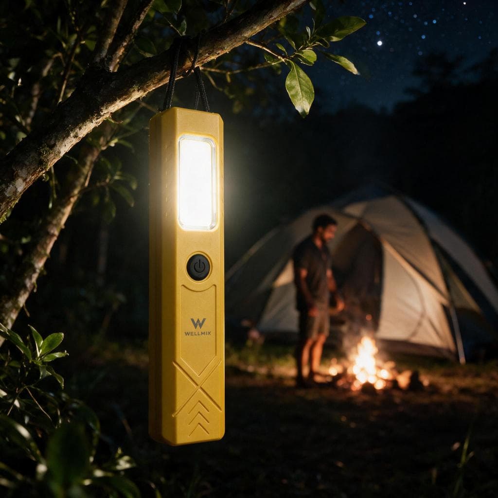 Lanterna LED COB Recarregável USB Luz de Trabalho Portátil Oficina Carro Emergência BRASWEI BW21110