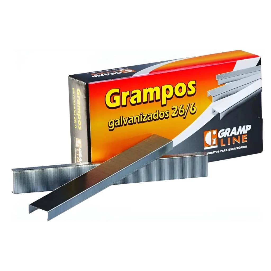 Kit 10 Cx Grampo 26/6 Galvanizado P Grampeador 50.000 Unid